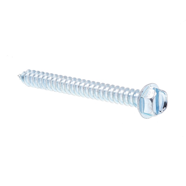 Prime-Line Sheet Metal Screw Self-Tap Hex Wash Head Sltd Drive No. 12 X 2in Zinc Plated Steel 25PK 9025818 - main